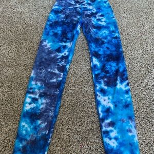 Fit booty Tye dye marble blue leggings